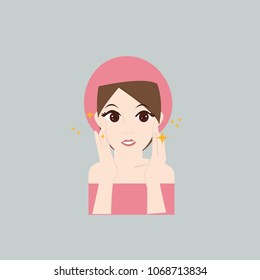clean face person