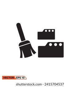 Clean up file data icon vector graphic of template 