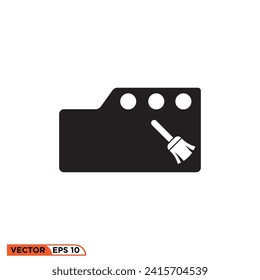 Clean up file data icon vector graphic of template 