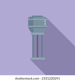 Clean filter icon flat vector. Water treatment. System tank