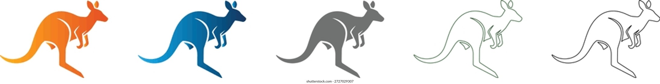 Un icono plano y limpio que representa un canguro. Parte de un conjunto de iconos profesionales, este gráfico de Vector negro sólido está aislado en blanco, perfecto para el diseño digital.