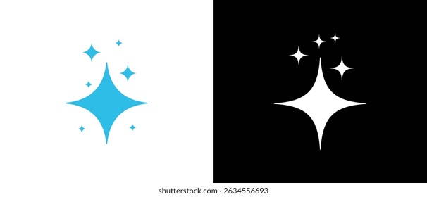 Clean flat star icon. Clean star icon object isolated flat design.