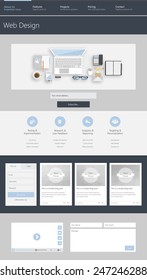Clean Flat  Website design template