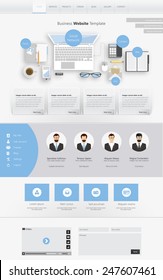 Clean Flat  Website design template