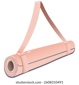 Clean Flat Yoga Mat Illustration for Exercise and Relaxation