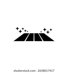 Saubere Boden Symbol Silhouette Vektor flache Illustration Design.