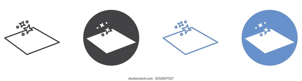 Clean floor surface icon flat line symbol set.