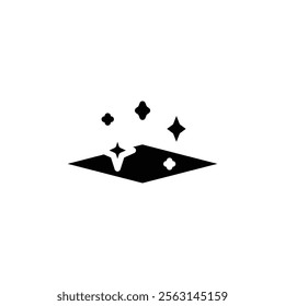 Clean floor surface icon Isolated flat vector in outline
