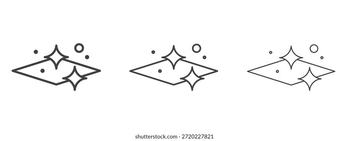 Clean floor surface icon in line art doodle style. Editable stroke outline sign, eps 10
