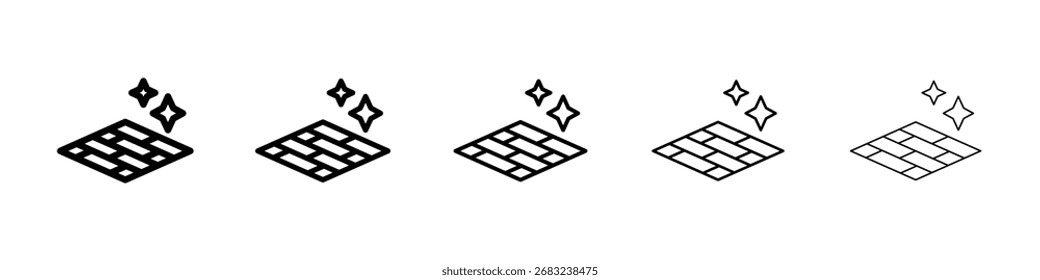 Icono limpio de la superficie del piso para el concepto móvil y el Diseño web.