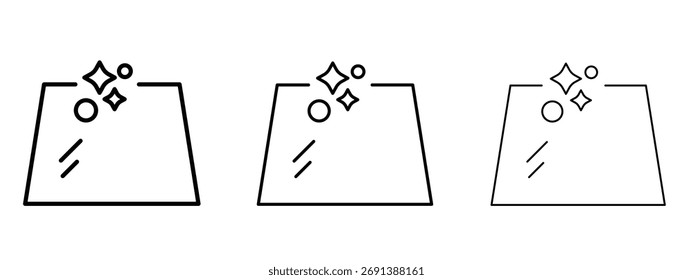 Limpie el icono de la superficie del suelo en el símbolo de estilo de trazo de contorno.