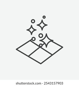 Conjunto de ícone de superfície de piso limpo. ilustração vetorial.