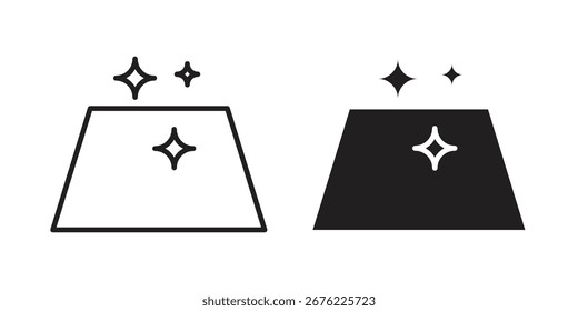 Símbolo de ícone de superfície de piso limpa para seus designs da Web. Logotipo de ícone, aplicativo, interface do usuário.