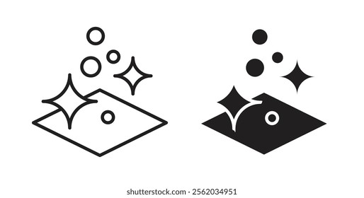 Clean floor surface icons in flat and line style set.
