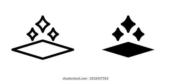 Limpie el conjunto de Vectores del icono del revestimiento de la superficie del piso.