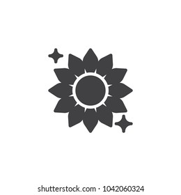 Clean flower vector icon. filled flat sign for mobile concept and web design. Fresh flower odor simple solid icon. Symbol, logo illustration. Pixel perfect vector graphics