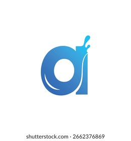 Un logotipo limpio y fluido con la letra 'A' con una salpicadura de agua o una ola. El color azul degradado transmite una sensación de frescura, pureza y movimiento dinámico.