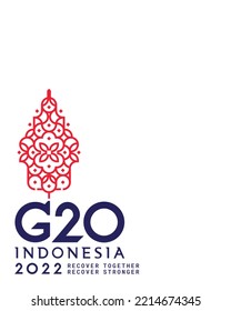 Clean Flyer Background With Logo Of G20 2022 Indonesia. Recover Together Recover Stronger. Background, Poster, Banner.