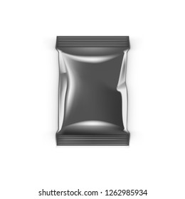 Clean Foil Aluminium Packing Isolated On White. EPS10 Vector