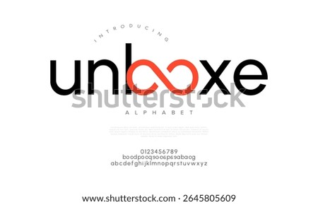 Clean font with unique infinity ligature, ideal for modern branding and logo designs