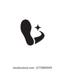 Clean footprint with sparkle icon
