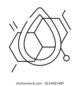 clean formula label product caution line icon vector. clean formula label product caution sign. isolated contour symbol black illustration