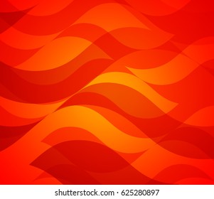 Clean Frame with Abstract Pattern of Wavy Fire Flame, Red Colorful Vector Background.