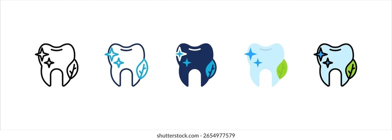 Conjunto de iconos de estilo múltiple limpio y fresco