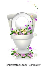 Clean / Fresh Toilet Bowl - Vector