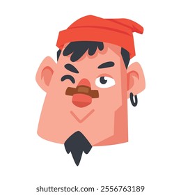 Clean, funny and playful cartoon character head