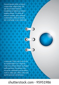 Clean futuristic vector design template with earth globe.Brochure