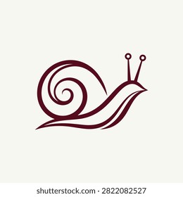Clean gastropod logo representing nature and steady pace.
