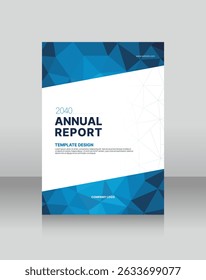 Limpar Layout de Capa de Relatório Anual Geométrico