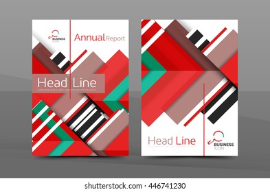 Capa do relatório anual do projeto geométrico limpo, folha de rosto do negócio do folheto, layout do folheto, cartaz de fundo da apresentação abstrata, tamanho A4