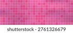 Clean geometric grid pattern inspired by pink pool and water reflections. Pink Bathroom tile background perfect for spa interiors and summer themes.