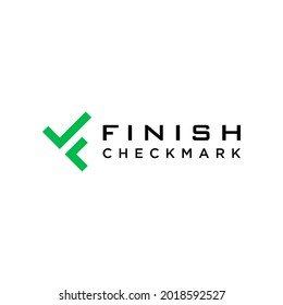 A clean and geometric logo about the letter F and checkmarks.
EPS 10, Vector.