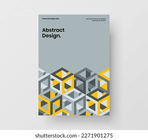 Diseño de identidad corporativa de patrones geométricos limpios. Impresionante plantilla vectorial de diseño de folletos.