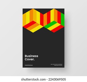 Clean geometric pattern postcard concept. Minimalistic company brochure A4 vector design illustration.