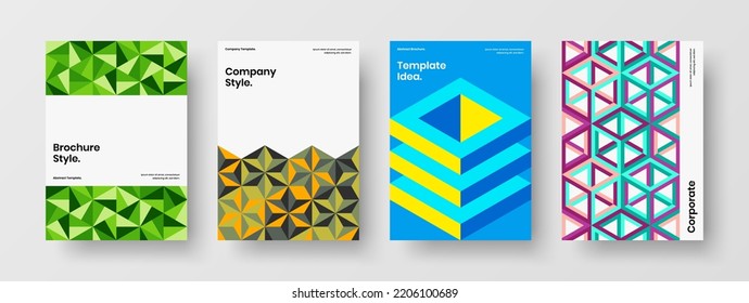 Limpiar la composición del concepto de la lista de control de formas geométricas. Conjunto de ilustraciones vectoriales de diseño de folletos aislados de la empresa.