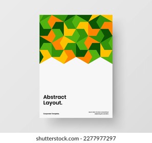 Clean geometric tiles presentation illustration. Original corporate identity vector design concept.