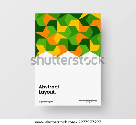 Clean geometric tiles presentation illustration. Original corporate identity vector design concept.