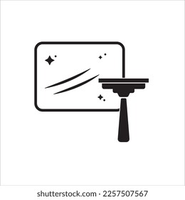 vidrio limpio, vector de icono de limpieza, ilustración, símbolo
