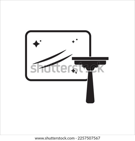 clean glass, cleaning icon vector, illustration, symbol