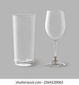 Clean glasses. Isolated vector illustration