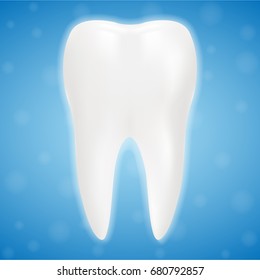 Clean And Glossy 3d Realistic Teeth Isolated On A Background. Realistic Vector Illustration. Healthcare stomatology and cleaning professional teeth illustration