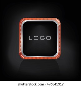 Clean Glossy App Icon with Empty Space