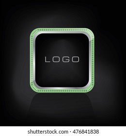 Clean Glossy App Icon with Empty Space
