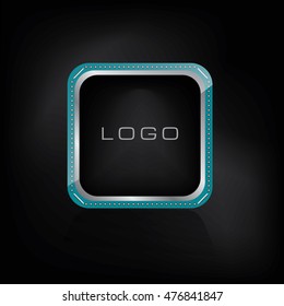 Clean Glossy App Icon with Empty Space