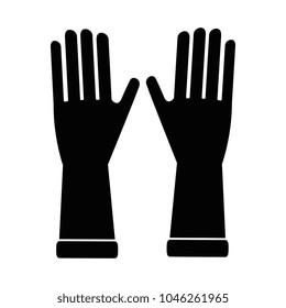 clean gloves isolated icon