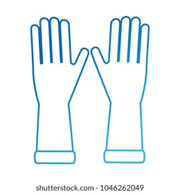 clean gloves isolated icon
